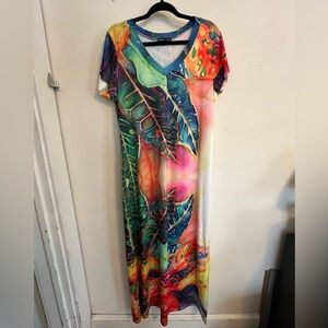 Noracora short sleeve long dress women’s size M